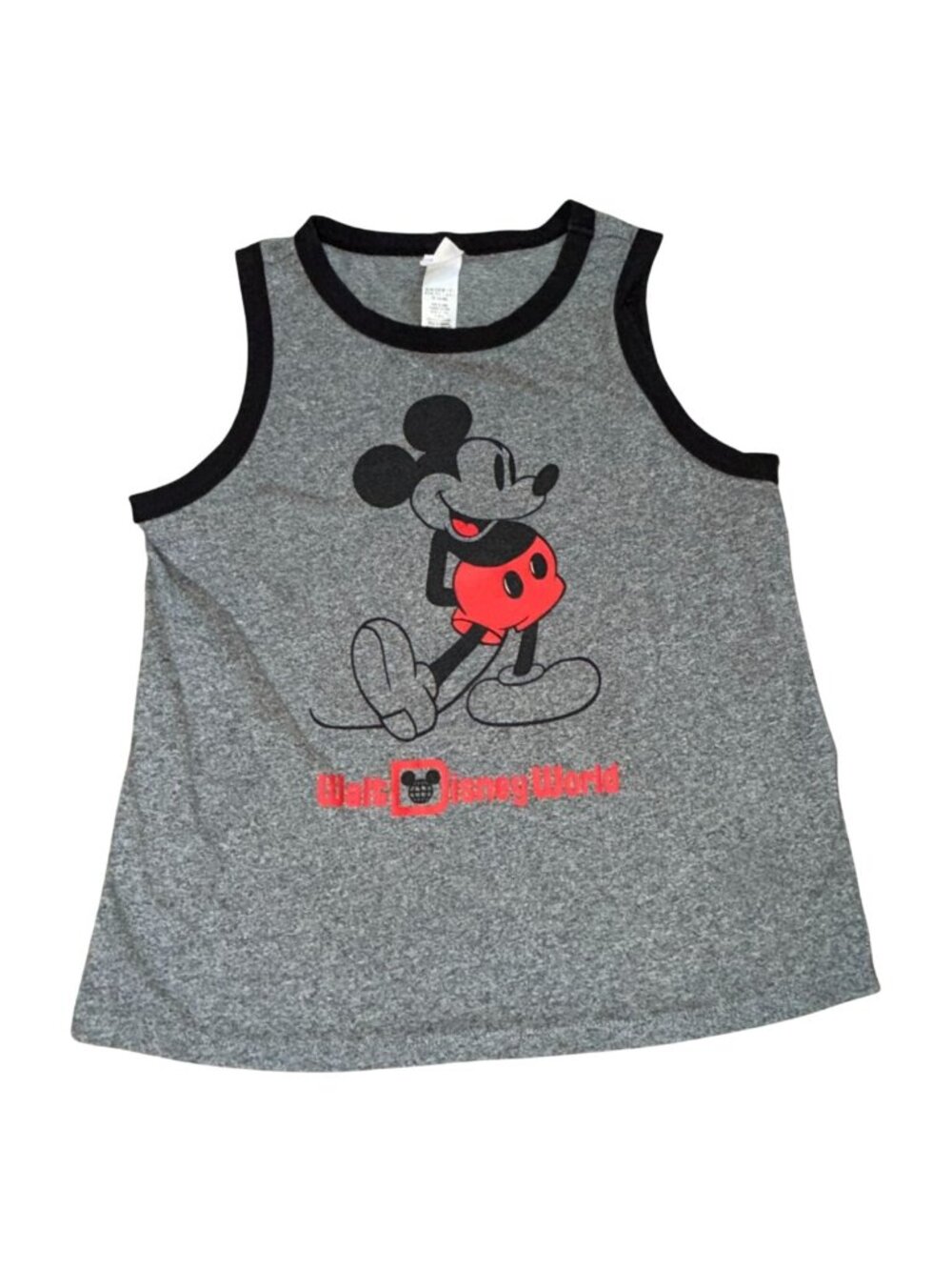 Disney Parks Walt Disney World Mickey Mouse Gray Ringer Tank Top-Adult S